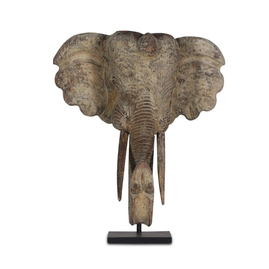 Elephant statue on a large stand