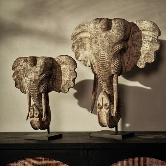 Elephant statue on a large stand
